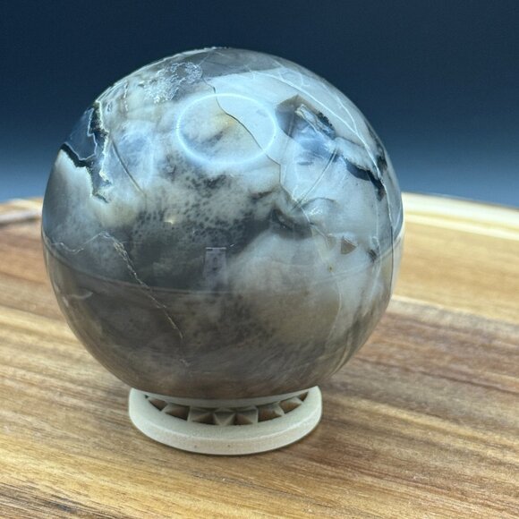 Volcanic Agate Sphere #4 62.8mm  Rocks and Minerals 318g - Picture 4 of 11